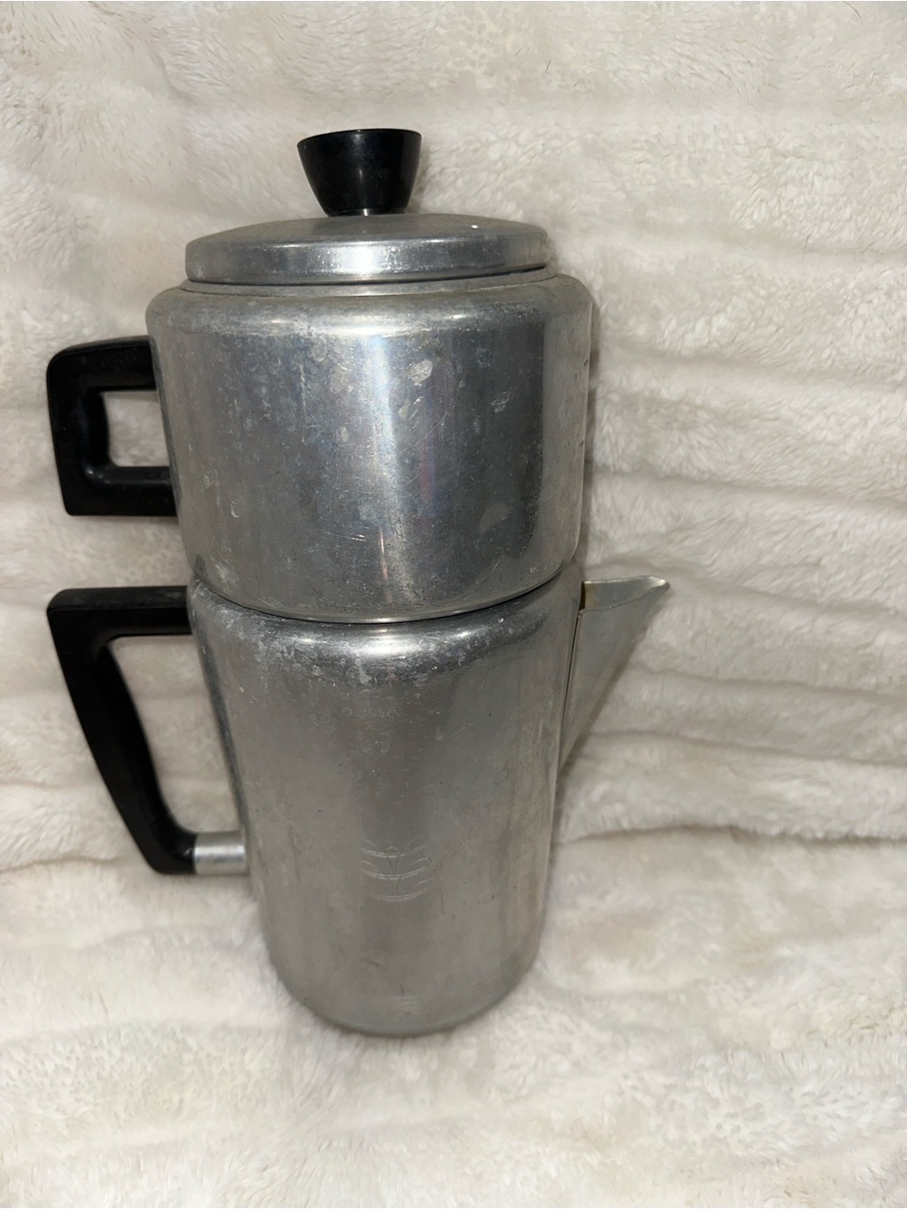 Vintage Maid of Honor 8 Cup Aluminum Percolator Coffee Pot Sears Mid Century